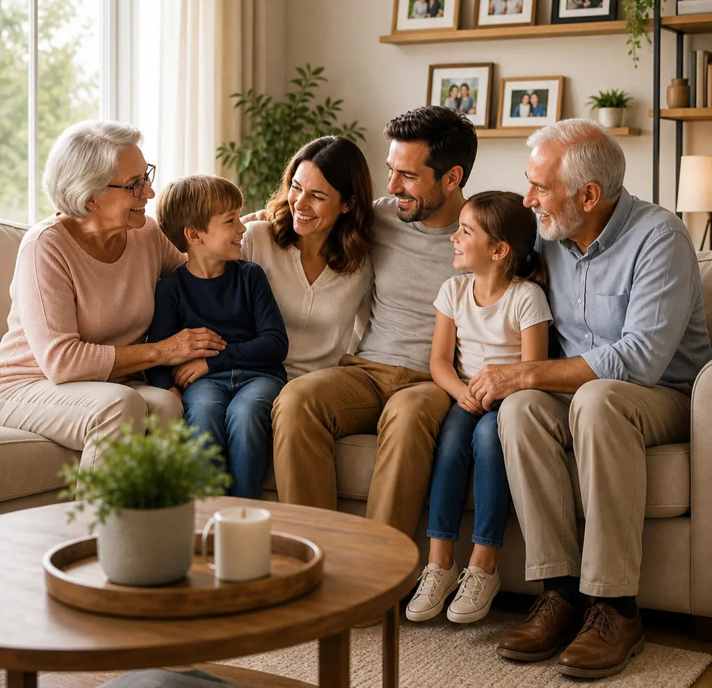 Family enjoing time together